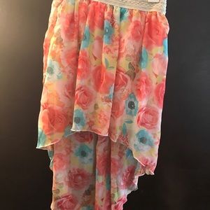 Girls floral skirt size 8